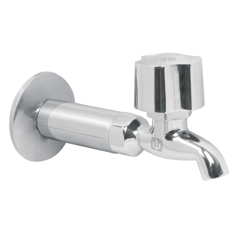 Llave 1/2' para fregadero con niple y chapeton, cromo, BASIC | LL-F | 49105