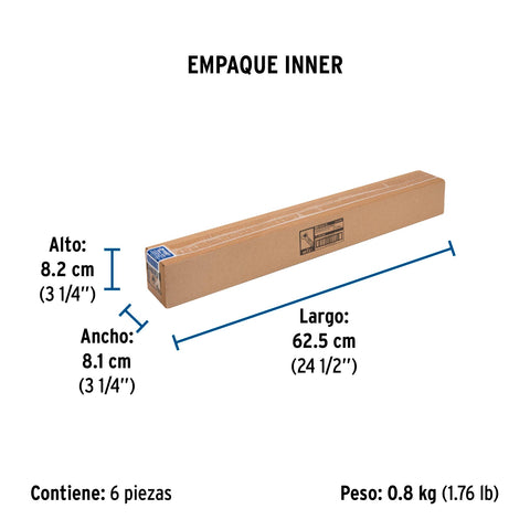 Manguera lavabo/fregadero, aluminio, 1/2' x 1/2', 55 cm | FFR-55 | 49121