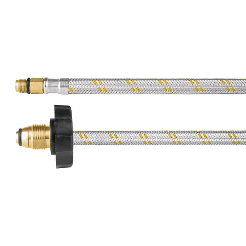 Manguera pigtail, acero inox, 7/16' x 7/8', 55 cm, FOSET | FPIG-55X | 49136