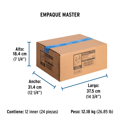 Juego llaves empotrar soldables, compresión, s/maneral FOSET | E-652S | 49145