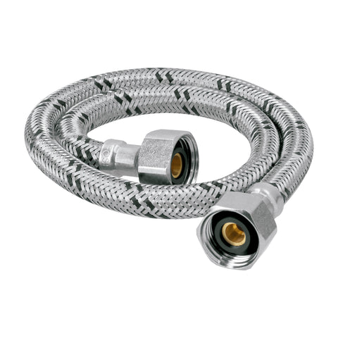 Manguera lavabo/fregadero, acero inox, 1/2' x 1/2', 55 cm | FFR-55X | 49182