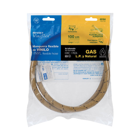 Manguera para gas, vinilo, 3/8' flare, 100 cm, FOSET | FGA-10V | 49184