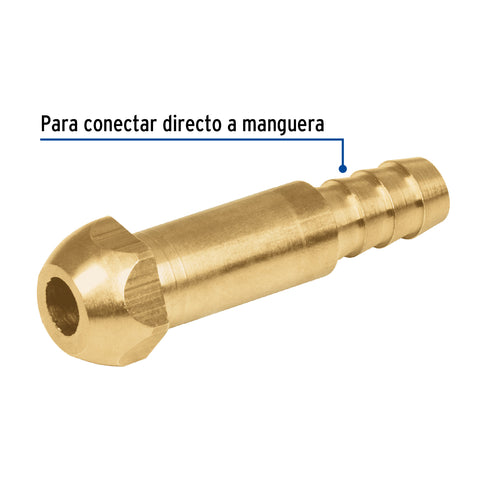 Punta pol de latón 3/8' x 6 cm, de espiga, FOSET | POL-6E | 49197