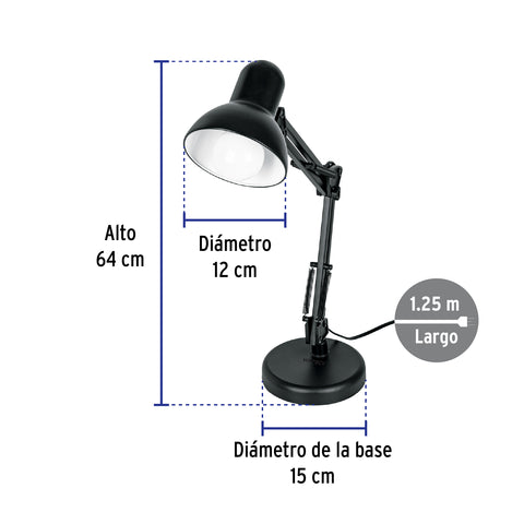 Lámpara de escritorio con brazo oscilante | LES-200 | 49200