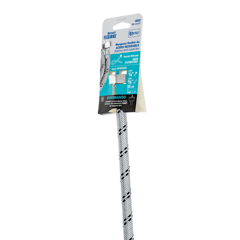 Manguera para monomando, acero inox, 1/2' x 3/8' UNF, 55cm | FMO-3855XS | 49202