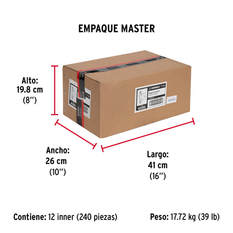 Bolsa con 2 bisagras parche de 7cm, latonado, HERMEX | BIPA-71 | 49205