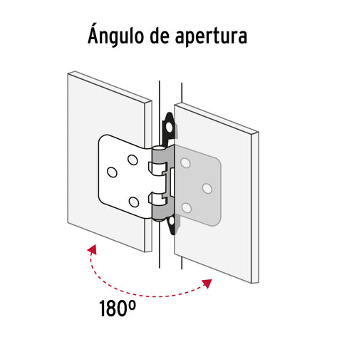 Bolsa con 2 bisagras parche de 7cm, niquelado, HERMEX | BIPA-73 | 49207
