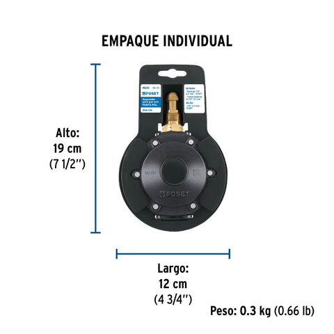 Regulador de gas L.P. de 1 vía, FOSET | RG-100 | 49225