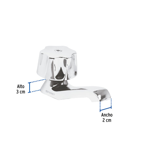 Llave individual para lavabo, maneral metálico, FOSET BASIC | M-142 | 49229
