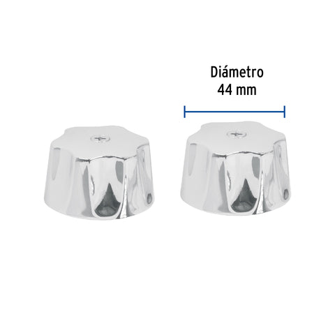 Juego de manerales hex metálicos p/lav-fregadero,cromo BASIC | MM-100 | 49243