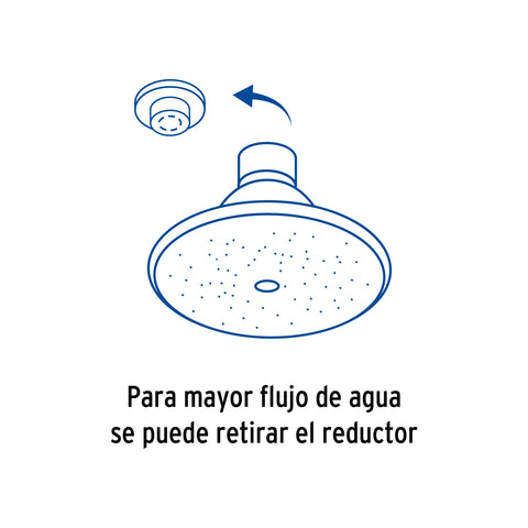 Regadera redonda 3-1/2', metálica,brazo y chapetón, cromo | R-504 | 49247
