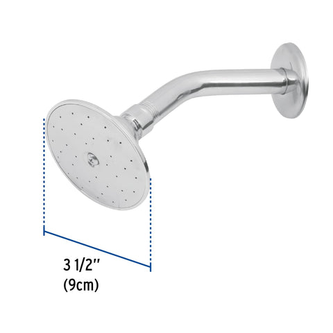 Regadera redonda 3-1/2', metálica,brazo y chapetón, cromo | R-504 | 49247