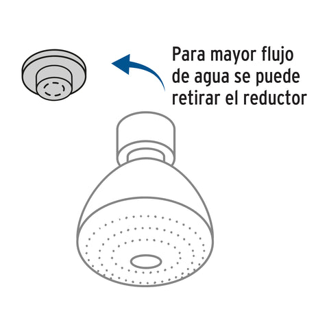 Regadera 3-1/4', 5 funciones, brazo y chapetón, FOSET AQUA | R-508 | 49259