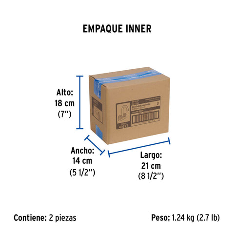 Mezcladora 4' para lavabo, cuello bar, manerales de acrílico | M-060A | 49277