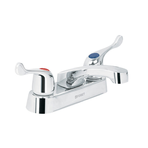 Mezcladora 4' para lavabo, nariz larga, manerales palanca | M-048P | 49278