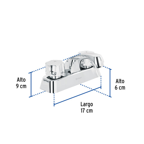 Mezcladora 4' lavabo, ABS, hexagonal, BASIC | MP-048 | 49281