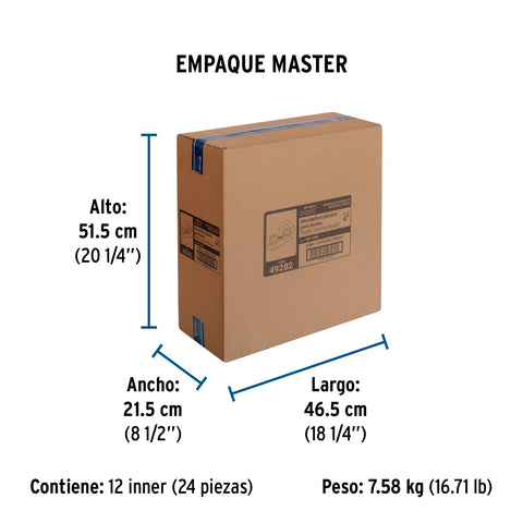 Mezcladora 4' lavabo, ABS, cuello curvo, hexagonal, BASIC | MP-050 | 49282