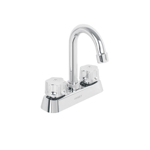 Mezcladora 4' lavabo, ABS, cuello bar, hexagonal, BASIC | MP-060 | 49288