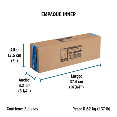 Mezcladora 4' lavabo, ABS, cuello bar, hexagonal, BASIC | MP-060 | 49288
