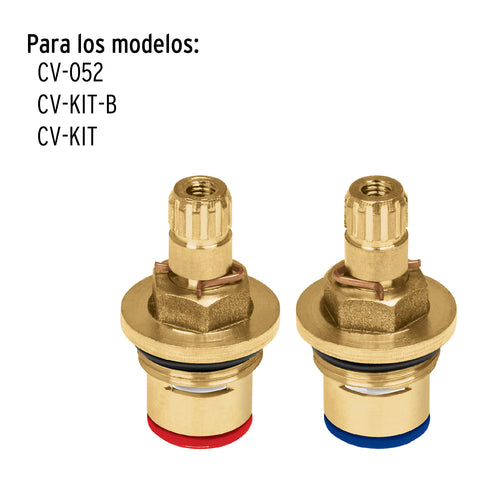 Bolsa con 2 cartuchos cerámicos p/llaves de empotrar de PPR | CV-CARCE | 49293