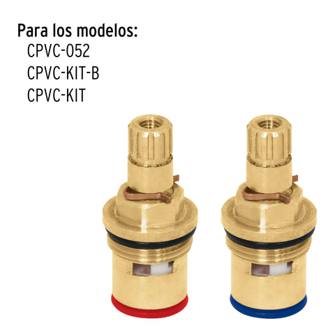 Bolsa con 2 cartuchos cerámicos p/llaves de empotrar de CPVC | CPVC-CARCE | 49294