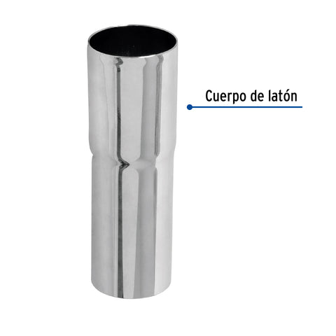Extensión 10 cm latón cromado para contra de lavabo, 1-1/4' | EXTL-10 | 49295