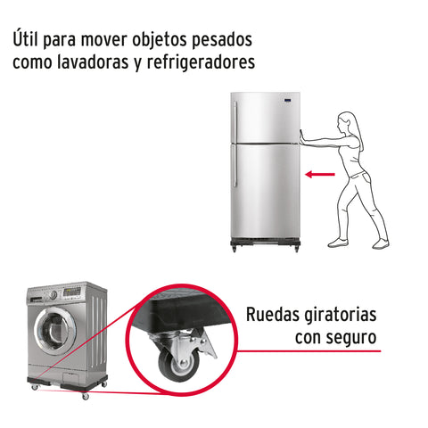 Base universal con ruedas para línea blanca, FIERO | BARU-45 | 49301