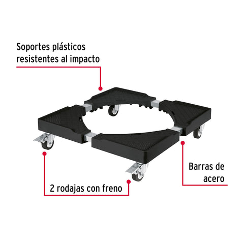 Base universal con ruedas para línea blanca, FIERO | BARU-45 | 49301