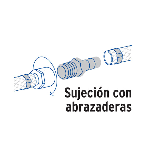 Adaptador macho de latón 1/2' para poliducto, FOSET | ADPO-1/2M | 49305