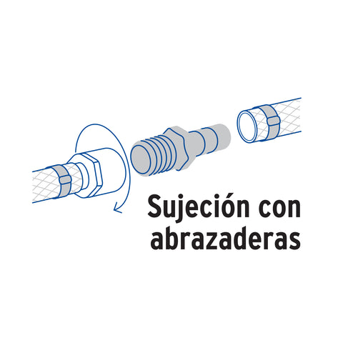 Adaptador macho de latón 3/4' para poliducto, FOSET | ADPO-3/4M | 49306