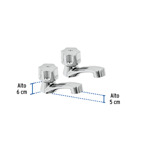 Juego llaves individuales lavabo, ABS, hexagonal, BASIC | MP-242 | 49308