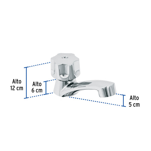 Llave individual lavabo, ABS, hexagonal, BASIC | MP-142 | 49309