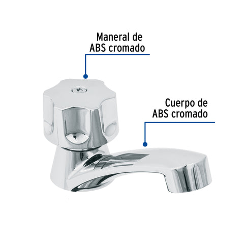Llave individual lavabo, ABS, hexagonal, BASIC | MP-142 | 49309