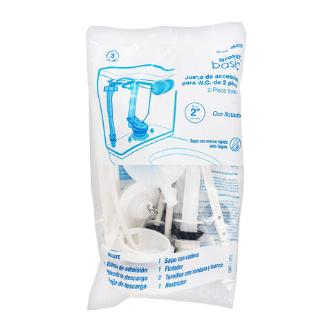 Juego de accesorios para WC, 2' con flotador, BASIC | VW-356 | 49326