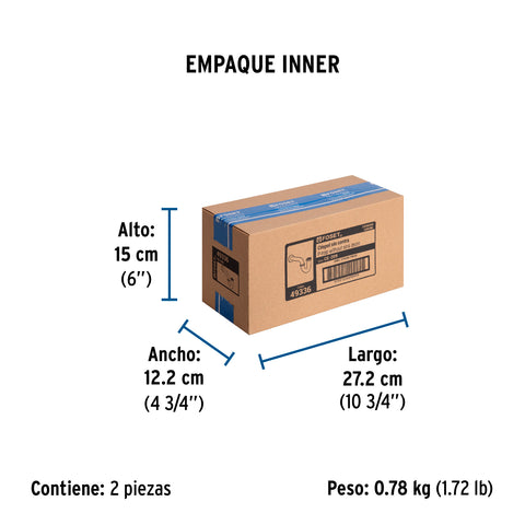 Céspol 1-1/2', sin contra, latón cromo, para fregadero | CE-209 | 49336