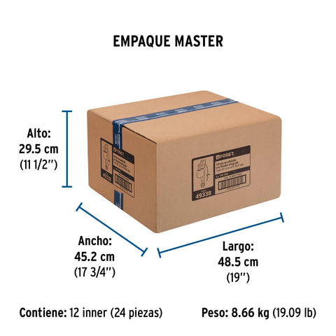 Válvula de llenado, ajustable, de plástico para tanque bajo | VW-205 | 49338
