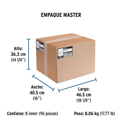 Sapo 2' para WC, PVC, azul, cadena plástica, FOSET | SA-006 | 49346