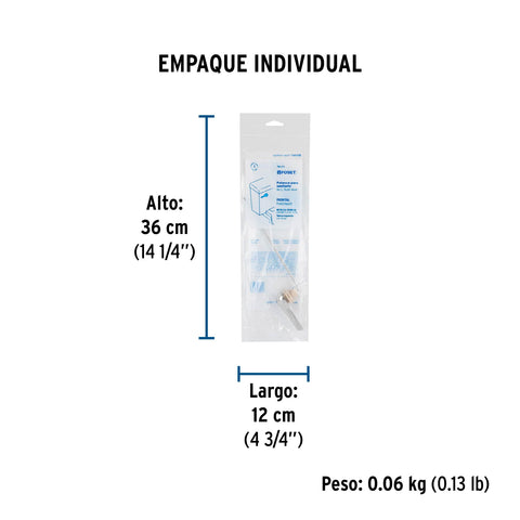 Palanca frontal metálica cromada para WC, FOSET | PW-019 | 49348