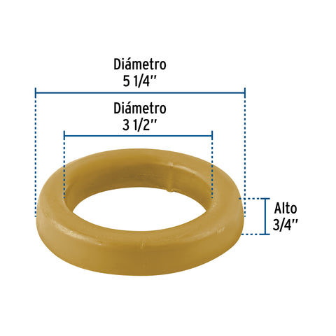 Cuello de cera sin guía para WC, 150 g, FOSET | CU-WC | 49359