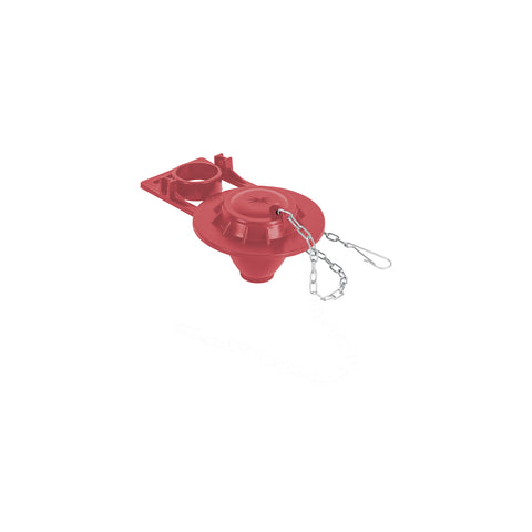 Sapo 2' para WC, silicona, rojo, cadena inox, FOSET | SA-007 | 49362