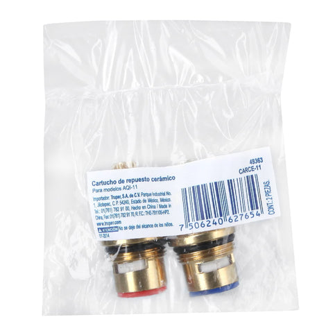Bolsa con 2 cartuchos cerámicos para llave AQI-11, FOSET | CARCE-11 | 49363