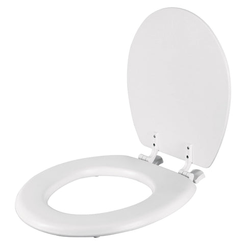 Asiento redondo acojinado para WC, cerrado, blanco, FOSET | AAWC-40B | 49367
