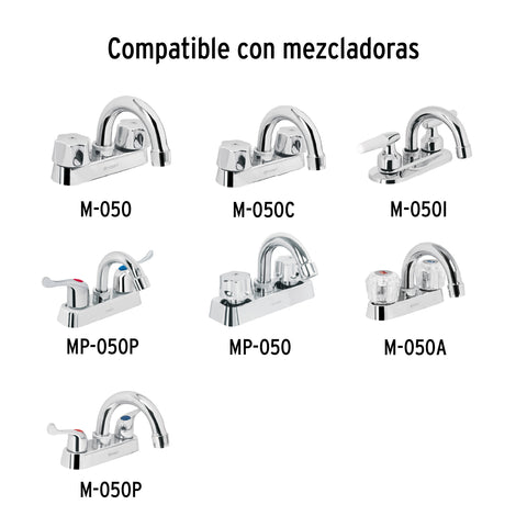 Cuello curvo para mezcladora de lavabo, cromo, BASIC | CR-050 | 49377