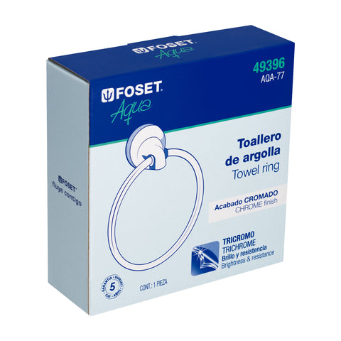 Toallero de argolla de acero inoxidable, FOSET AQUA | AQA-77 | 49396