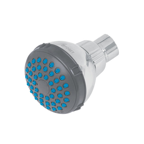 Regadera redonda de ABS 2-1/2' gris-cromo sin brazo, BASIC | R-506S | 49412