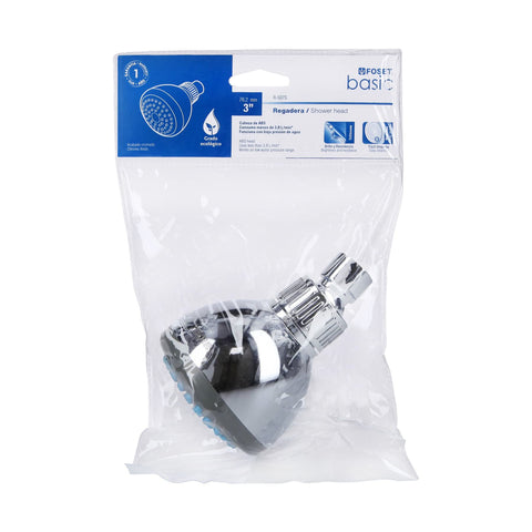 Regadera redonda de ABS 3' sin brazo, FOSET BASIC | R-507S | 49413