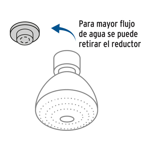 Regadera redonda 3-1/4', 5 funciones, sin brazo, FOSET AQUA | R-508S | 49415