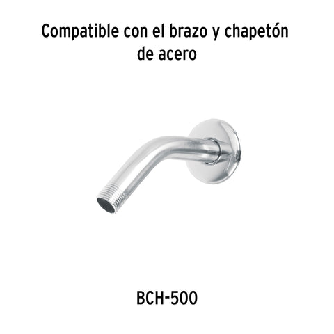 Regadera redonda 3-1/4', 5 funciones, sin brazo, FOSET AQUA | R-508S | 49415