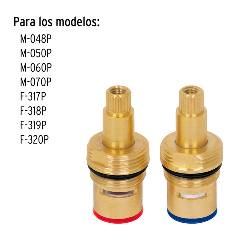 Bolsa con 2 cartuchos cerámicos para mezcladoras de palanca | CARCE-8 | 49416