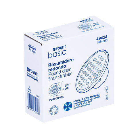 Resumidero de zinc, redondo, modelo 'A', 3-1/2', BASIC | RS-600 | 49424